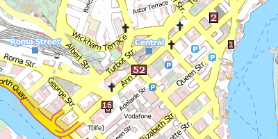 Stadtplan Brisbane Australien