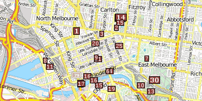 Stadtplan Melbourne Museum