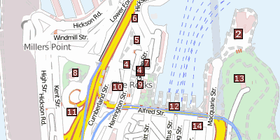 Stadtplan The Rocks