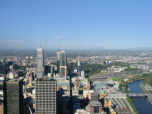 Melbourne von oben Foto 