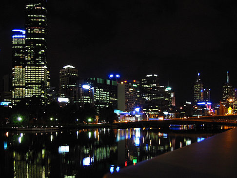 Foto Melbourne in der Nacht